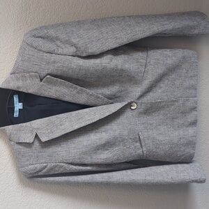 Antonio Melanie Blue and White Blazer